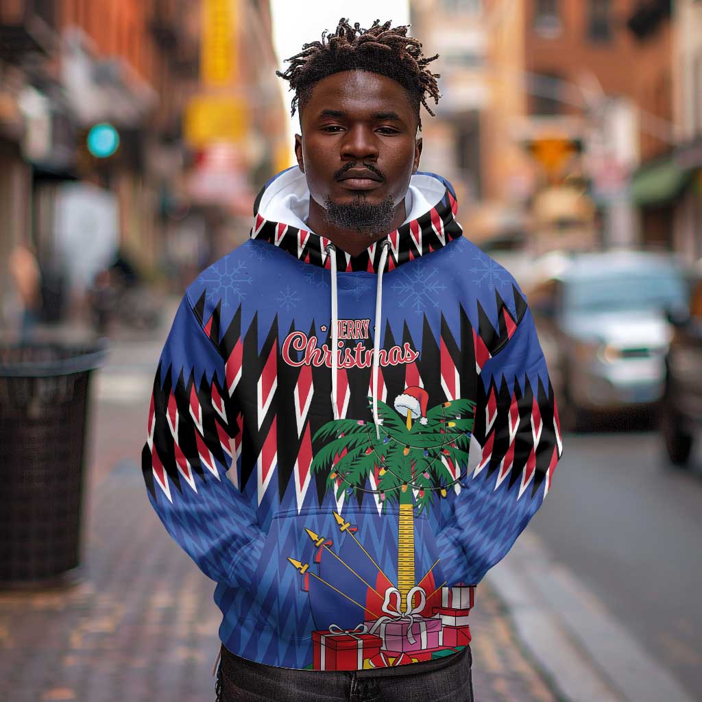 Haiti Afro Christmas Personalized Hoodie Festive Vibes