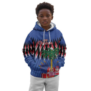 Haiti Afro Christmas Personalized Kid Hoodie Festive Vibes