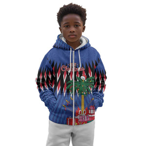 Haiti Afro Christmas Personalized Kid Hoodie Festive Vibes