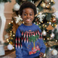 Haiti Afro Christmas Kid Ugly Christmas Sweater Festive Vibes