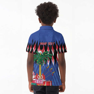 Haiti Afro Christmas Personalized Kid Polo Shirt Festive Vibes