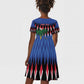 Haiti Afro Christmas Personalized Kid Short Sleeve Dress Festive Vibes
