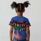 Haiti Afro Christmas Personalized Kid T shirt Festive Vibes