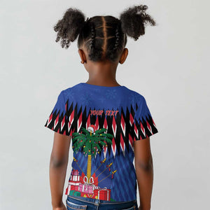 Haiti Afro Christmas Personalized Kid T shirt Festive Vibes
