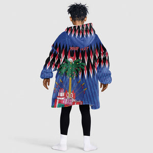 Haiti Afro Christmas Personalized Kid Wearable Blanket Hoodie Festive Vibes