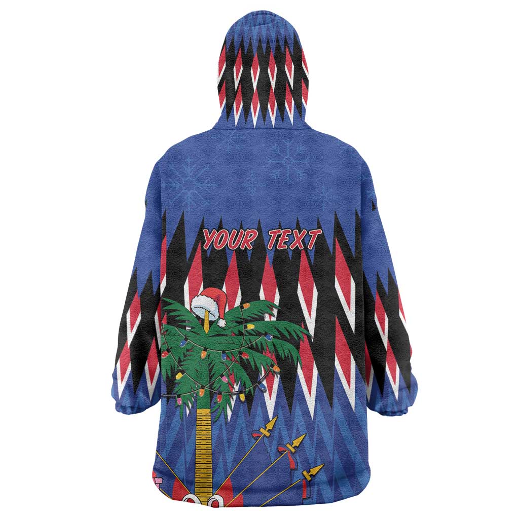 Haiti Afro Christmas Personalized Kid Wearable Blanket Hoodie Festive Vibes