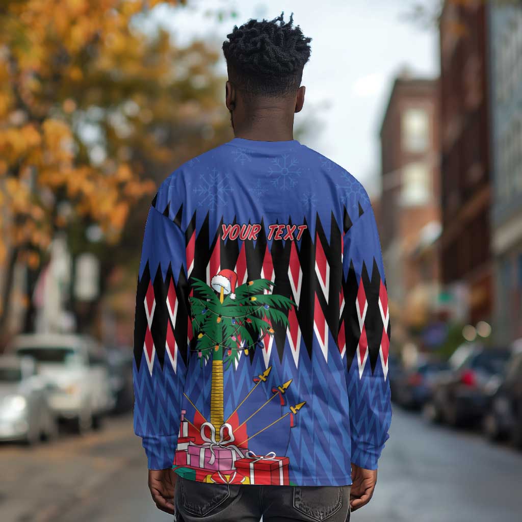 Haiti Afro Christmas Personalized Long Sleeve Shirt Festive Vibes