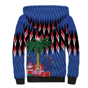 Haiti Afro Christmas Personalized Sherpa Hoodie Festive Vibes
