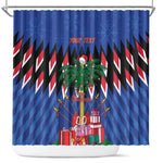 Haiti Afro Christmas Personalized Shower Curtain Festive Vibes