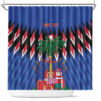 Haiti Afro Christmas Personalized Shower Curtain Festive Vibes