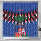 Haiti Afro Christmas Personalized Shower Curtain Festive Vibes