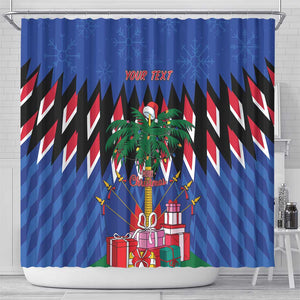 Haiti Afro Christmas Personalized Shower Curtain Festive Vibes
