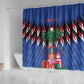 Haiti Afro Christmas Personalized Shower Curtain Festive Vibes