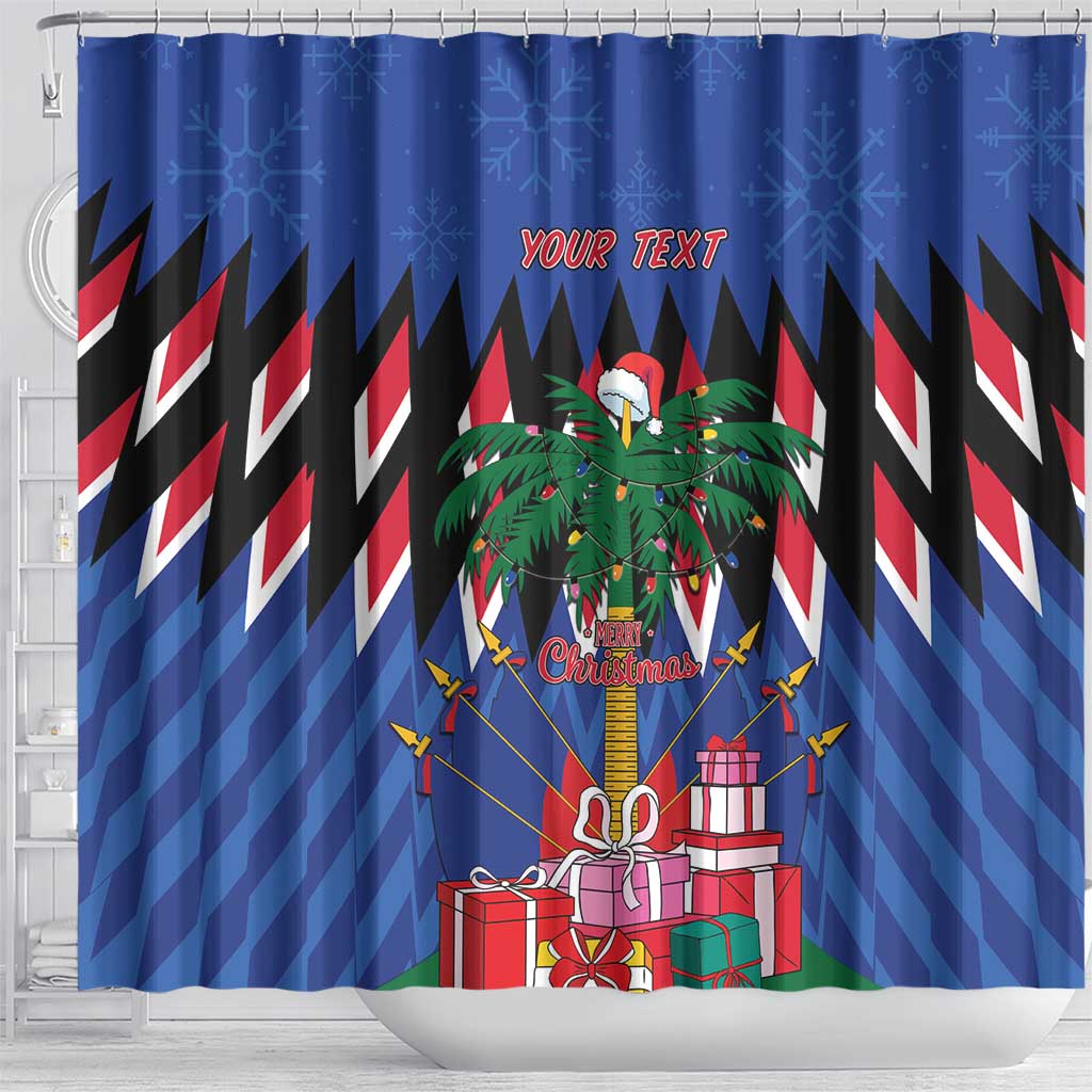 Haiti Afro Christmas Personalized Shower Curtain Festive Vibes