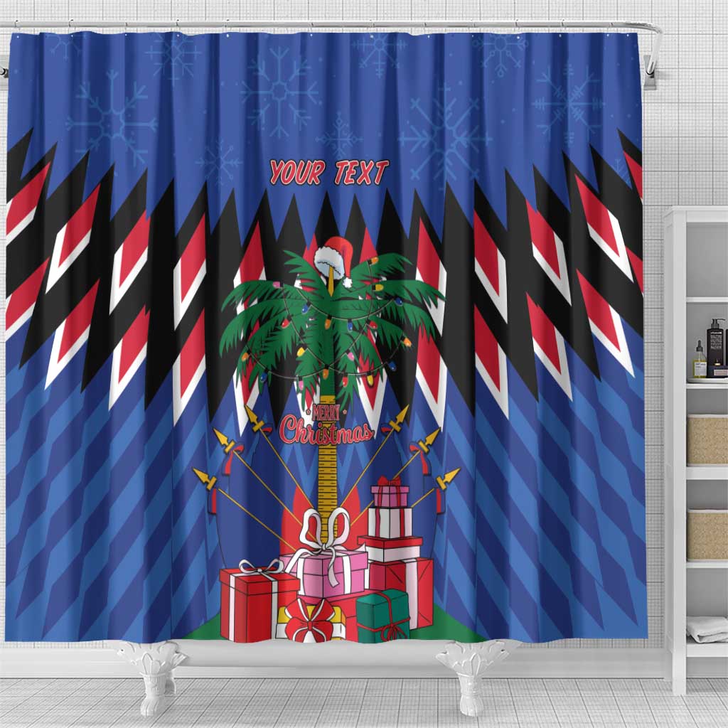 Haiti Afro Christmas Personalized Shower Curtain Festive Vibes