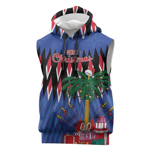 Haiti Afro Christmas Personalized Sleeveless Hoodie Festive Vibes - African Pride
