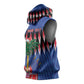 Haiti Afro Christmas Personalized Sleeveless Hoodie Festive Vibes - African Pride