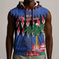 Haiti Afro Christmas Personalized Sleeveless Zip Hoodie Festive Vibes - African Pride