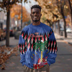 Haiti Afro Christmas Personalized Sweatshirt Festive Vibes