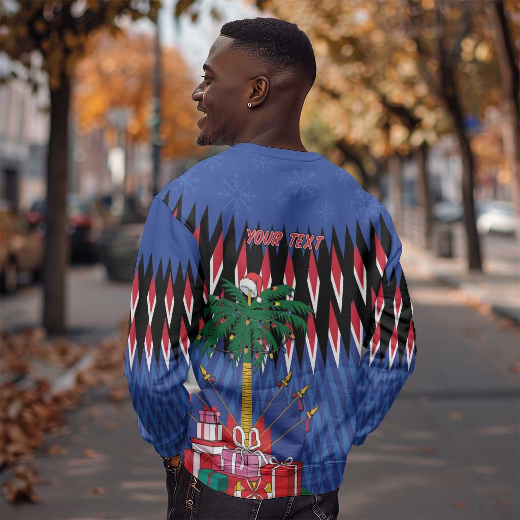 Haiti Afro Christmas Personalized Sweatshirt Festive Vibes
