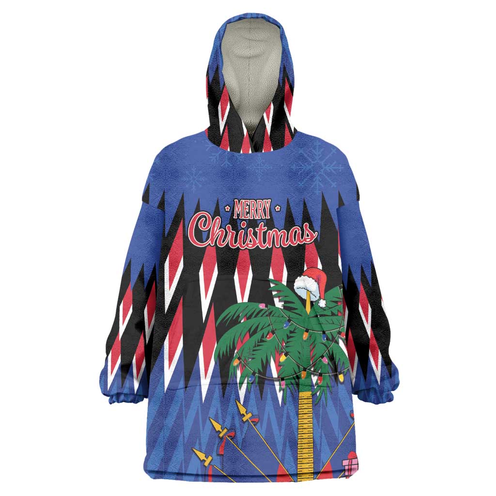Haiti Afro Christmas Personalized Wearable Blanket Hoodie Festive Vibes