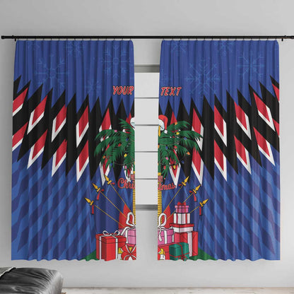 Haiti Afro Christmas Personalized Window Curtain Festive Vibes
