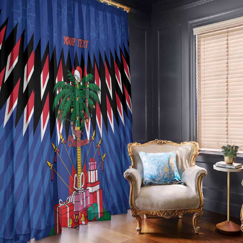 Haiti Afro Christmas Personalized Window Curtain Festive Vibes