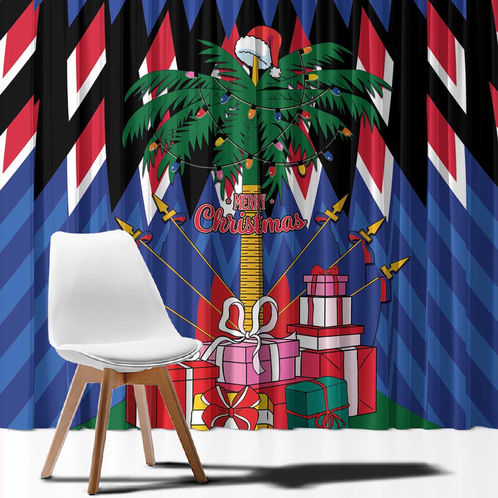 Haiti Afro Christmas Personalized Window Curtain Festive Vibes