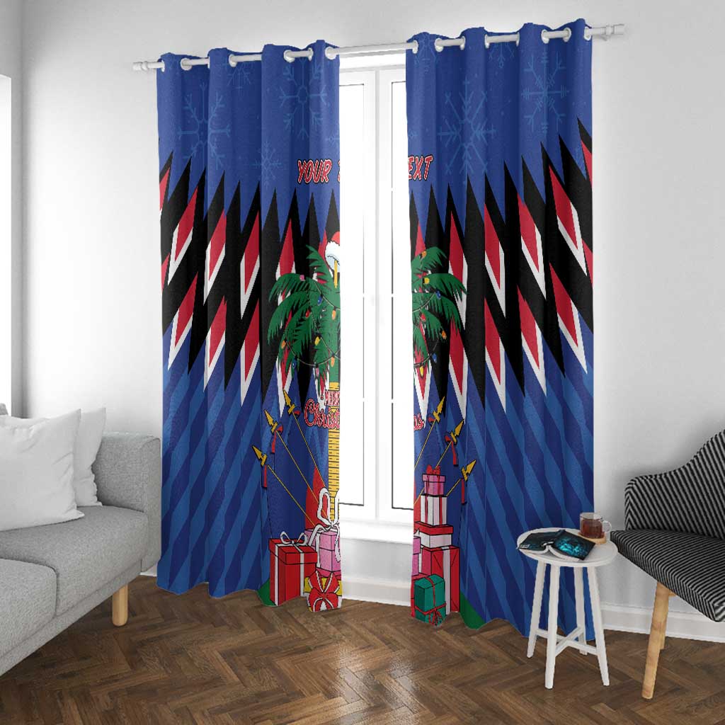 Haiti Afro Christmas Personalized Window Curtain Festive Vibes