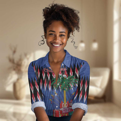 Haiti Afro Christmas Personalized Women Casual Shirt Festive Vibes LT7