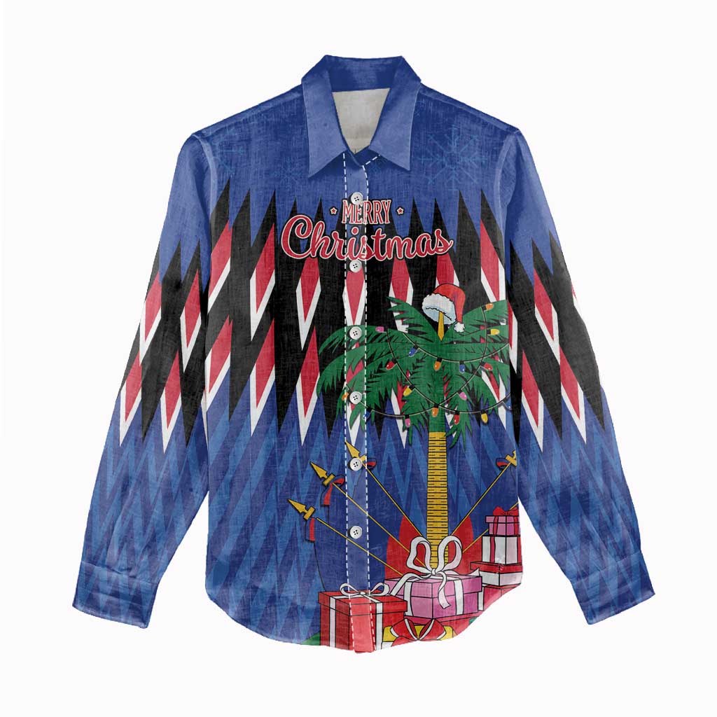 Haiti Afro Christmas Personalized Women Casual Shirt Festive Vibes LT7