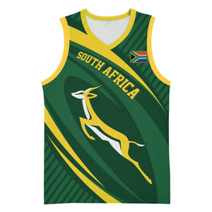Personalized South Africa Bokke Basketball Jersey Minimalism Style - African Pride