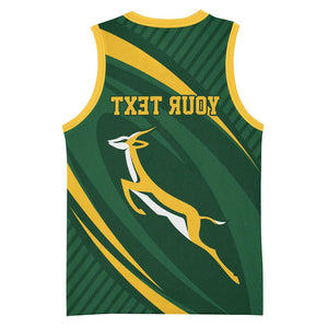 Personalized South Africa Bokke Basketball Jersey Minimalism Style - African Pride