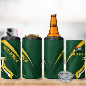 Personalized South Africa Bokke 4 in 1 Can Cooler Tumbler Minimalism Style