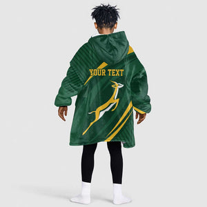 Personalized South Africa Bokke Kid Wearable Blanket Hoodie Minimalism Style