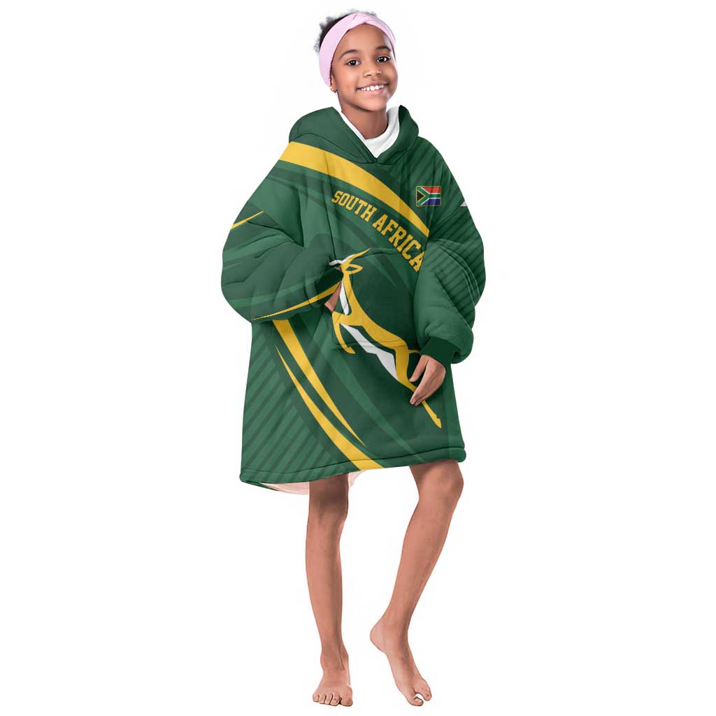 Personalized South Africa Bokke Kid Wearable Blanket Hoodie Minimalism Style