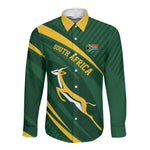 Personalized South Africa Bokke Long Sleeve Button Shirt Minimalism Style