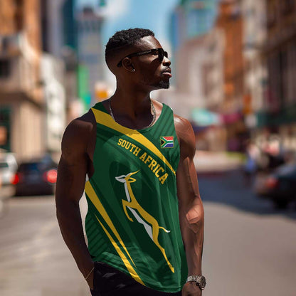 Personalized South Africa Bokke Men Tank Top Minimalism Style