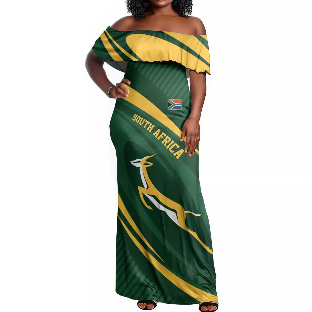 Personalized South Africa Bokke Off Shoulder Maxi Dress Minimalism Style
