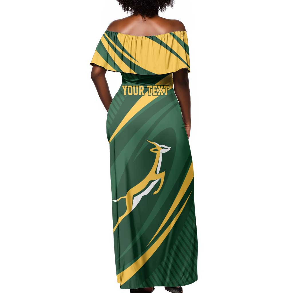 Personalized South Africa Bokke Off Shoulder Maxi Dress Minimalism Style