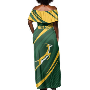 Personalized South Africa Bokke Off Shoulder Maxi Dress Minimalism Style