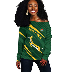 Personalized South Africa Bokke Off Shoulder Sweater Minimalism Style