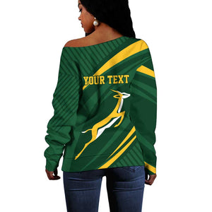Personalized South Africa Bokke Off Shoulder Sweater Minimalism Style