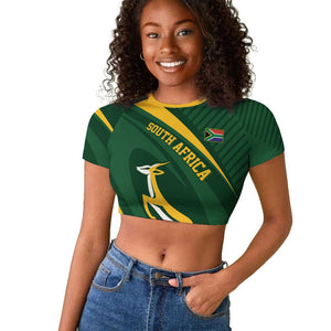 Personalized South Africa Bokke Raglan Cropped T shirt Minimalism Style