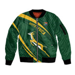 Personalized South Africa Bokke Sleeve Zip Bomber Jacket Minimalism Style