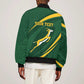 Personalized South Africa Bokke Sleeve Zip Bomber Jacket Minimalism Style
