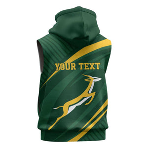 Personalized South Africa Bokke Sleeveless Hoodie Minimalism Style - African Pride