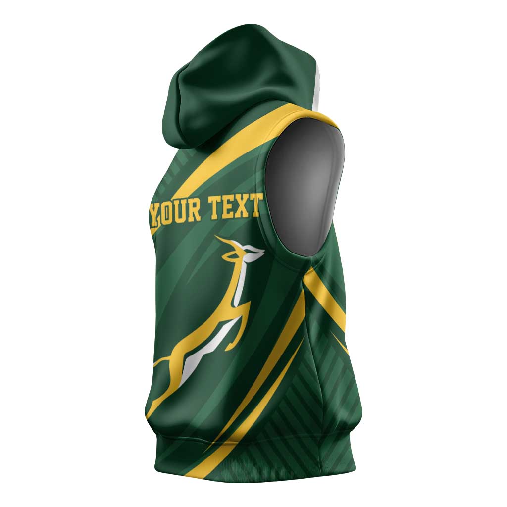 Personalized South Africa Bokke Sleeveless Hoodie Minimalism Style - African Pride