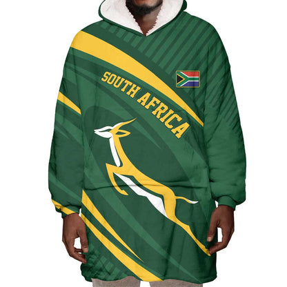 Personalized South Africa Bokke Wearable Blanket Hoodie Minimalism Style