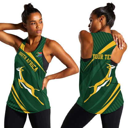 Personalized South Africa Bokke Women Racerback Tank Minimalism Style